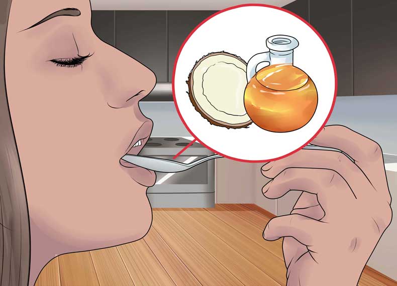 Рассасывание масла во рту
